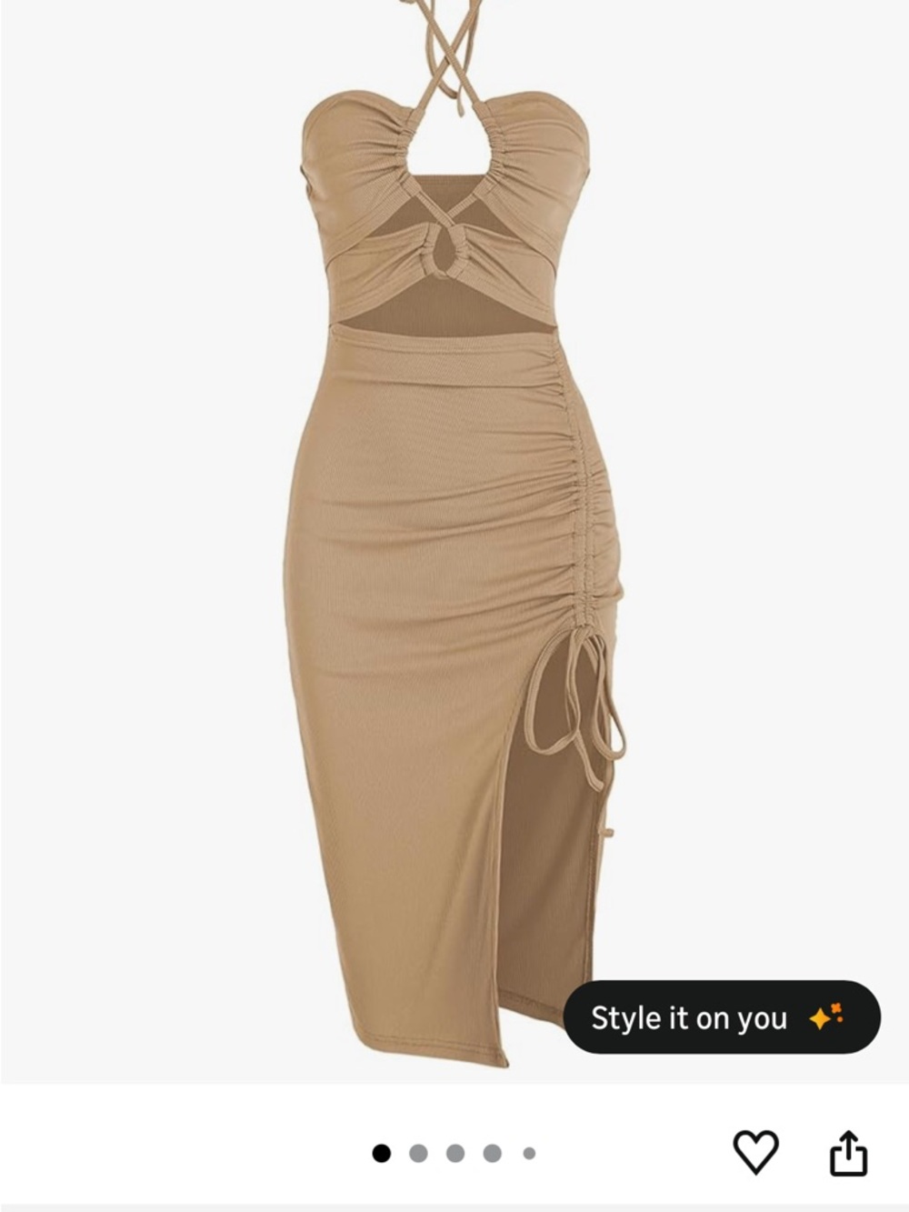 Sleek Coffee-Colored Women's Dress Small (US 4)